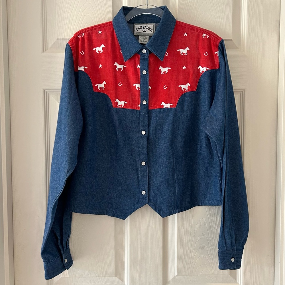 Side Saddle Denim Rodeo Button Up
